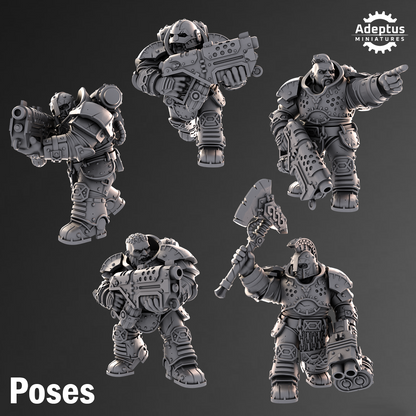 Steelwarden- Dwarves (5-Unit Kit or Single Model) by Adeptus Miniatures