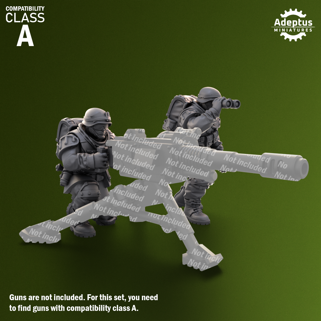 Shellcord Troopers -Heavy Weapons Squad (12-Unit Kit or Single Model) by Adeptus Miniatures