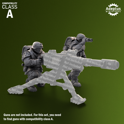 Shellcord Troopers -Heavy Weapons Squad (12-Unit Kit or Single Model) by Adeptus Miniatures