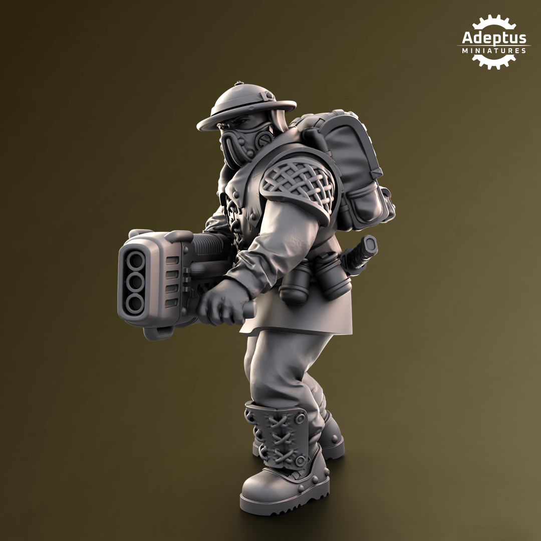 Sunclaw Regiment-Special Weapons Squad (4-Unit Kit or Single Model) by Adeptus Miniatures