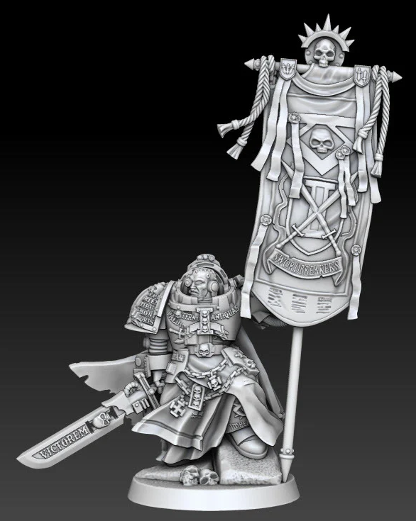 Silver Wardens Ancient Banner Bearer Kit by DMG Minis