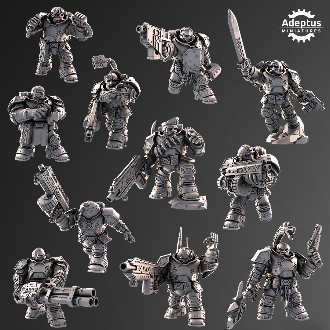 Kill Squad- Heavy Dwarves (11-Unit Kit or Single Model) by Adeptus Miniatures