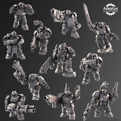 Kill Squad- Heavy Dwarves (11-Unit Kit or Single Model) by Adeptus Miniatures