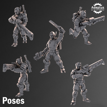 Line Strikers- Kae'ti (5-Unit Kit or Single Model) by Adeptus Miniatures