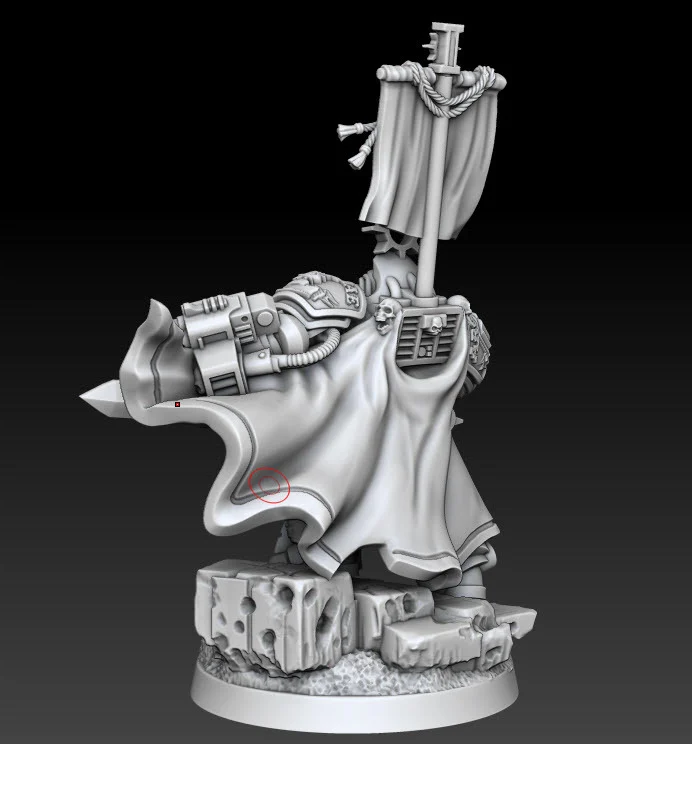 Silver Wardens Sternest Brother Captain by DMG Minis