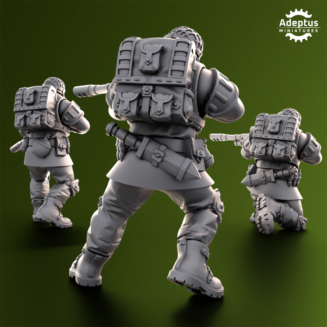 Shellcord Troopers-Sniper Squad- Imperial Force (3-Unit Kit or Single Model) by Adeptus Miniatures