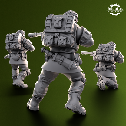 Shellcord Troopers-Sniper Squad- Imperial Force (3-Unit Kit or Single Model) by Adeptus Miniatures