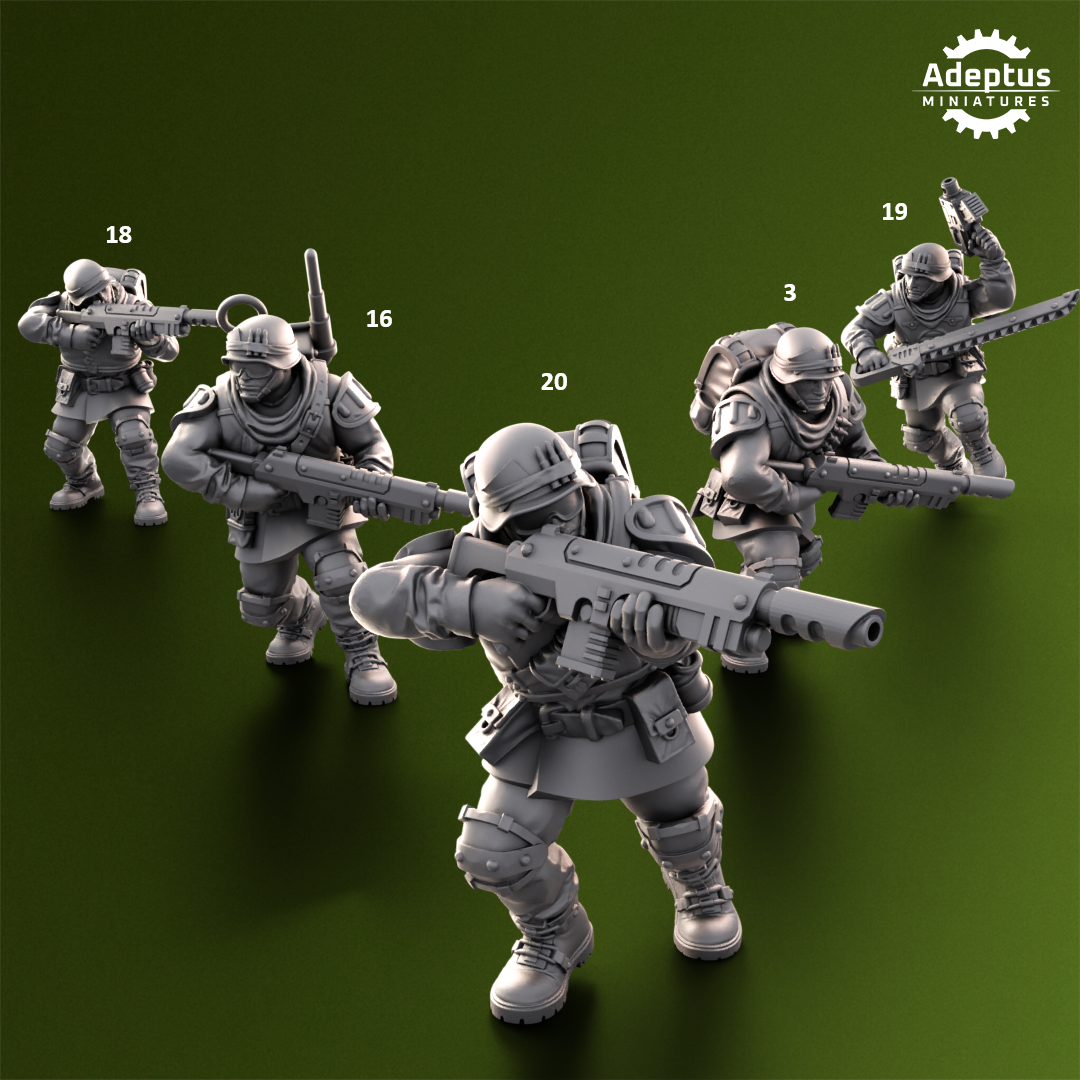 Shellcord Troopers-Squad of the Imperial Force (20-Unit Kit) by Adeptus Miniatures