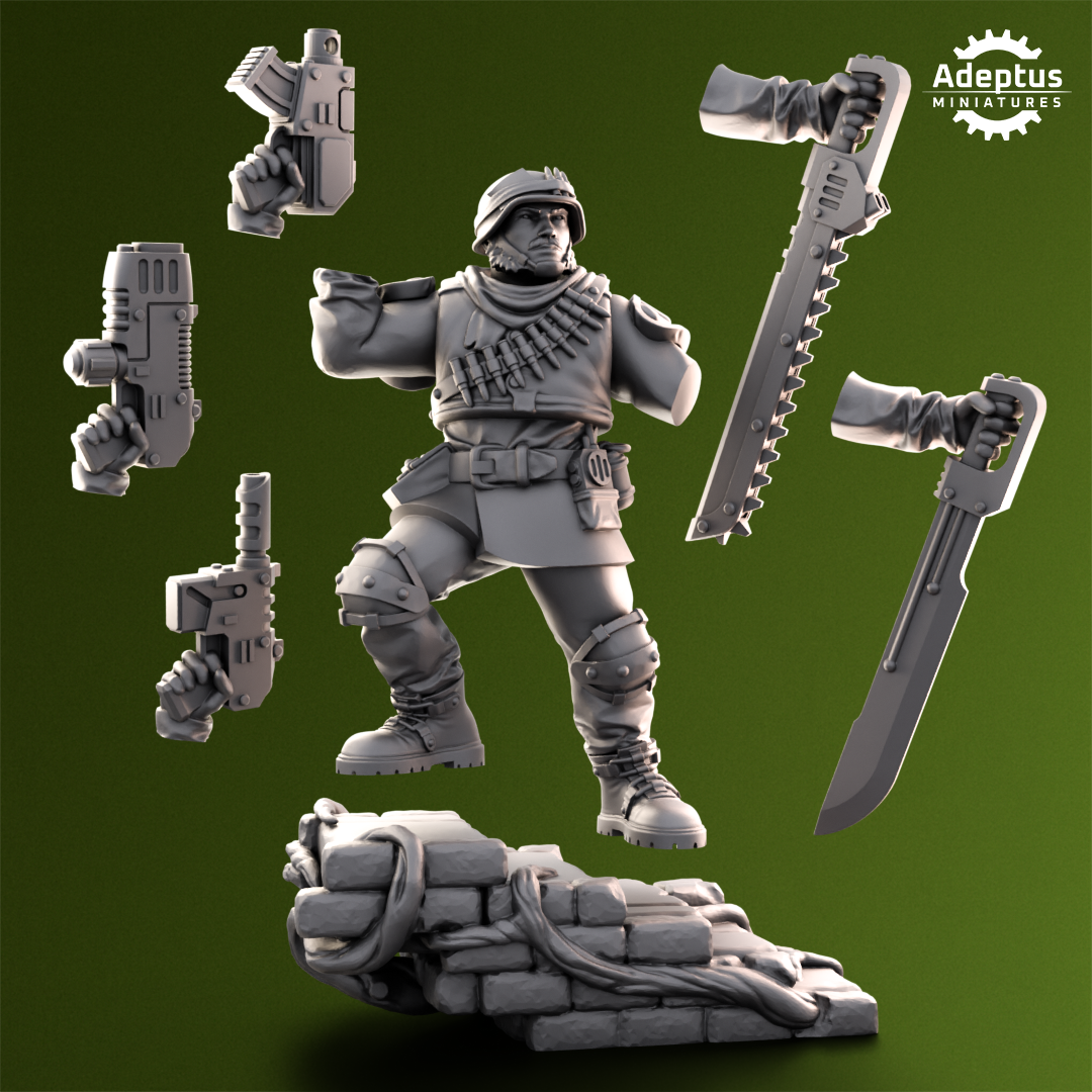 Shellcord Troopers-Commander- Imperial Force by Adeptus Miniatures
