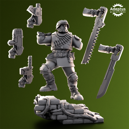 Shellcord Troopers-Commander- Imperial Force by Adeptus Miniatures