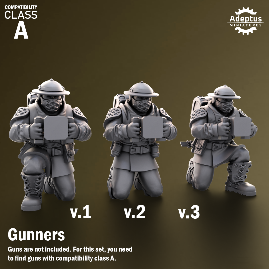 Sunclaw Regiment-Heavy Weapons Squad (12-Unit Kit or Single Model) by Adeptus Miniatures