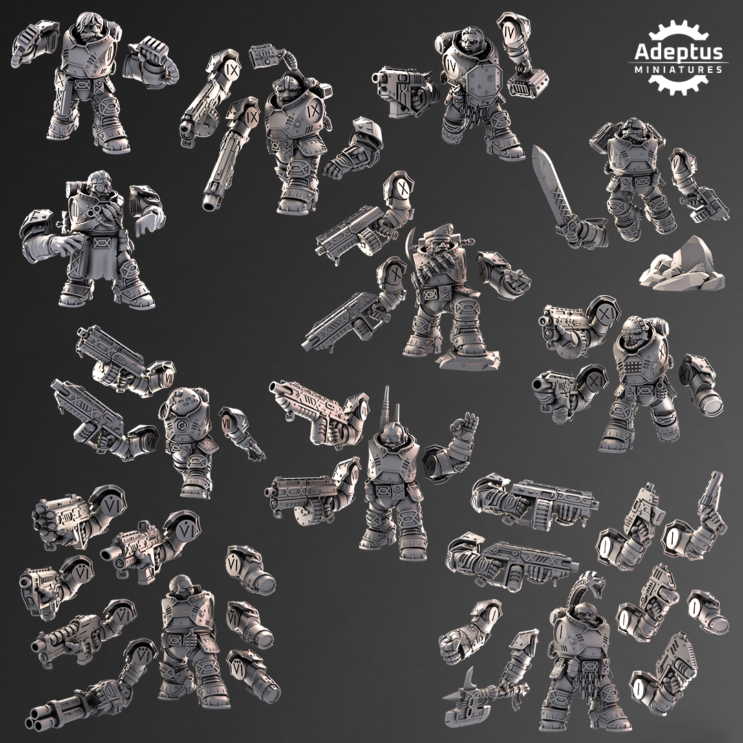 Kill Squad- Heavy Dwarves (11-Unit Kit or Single Model) by Adeptus Miniatures