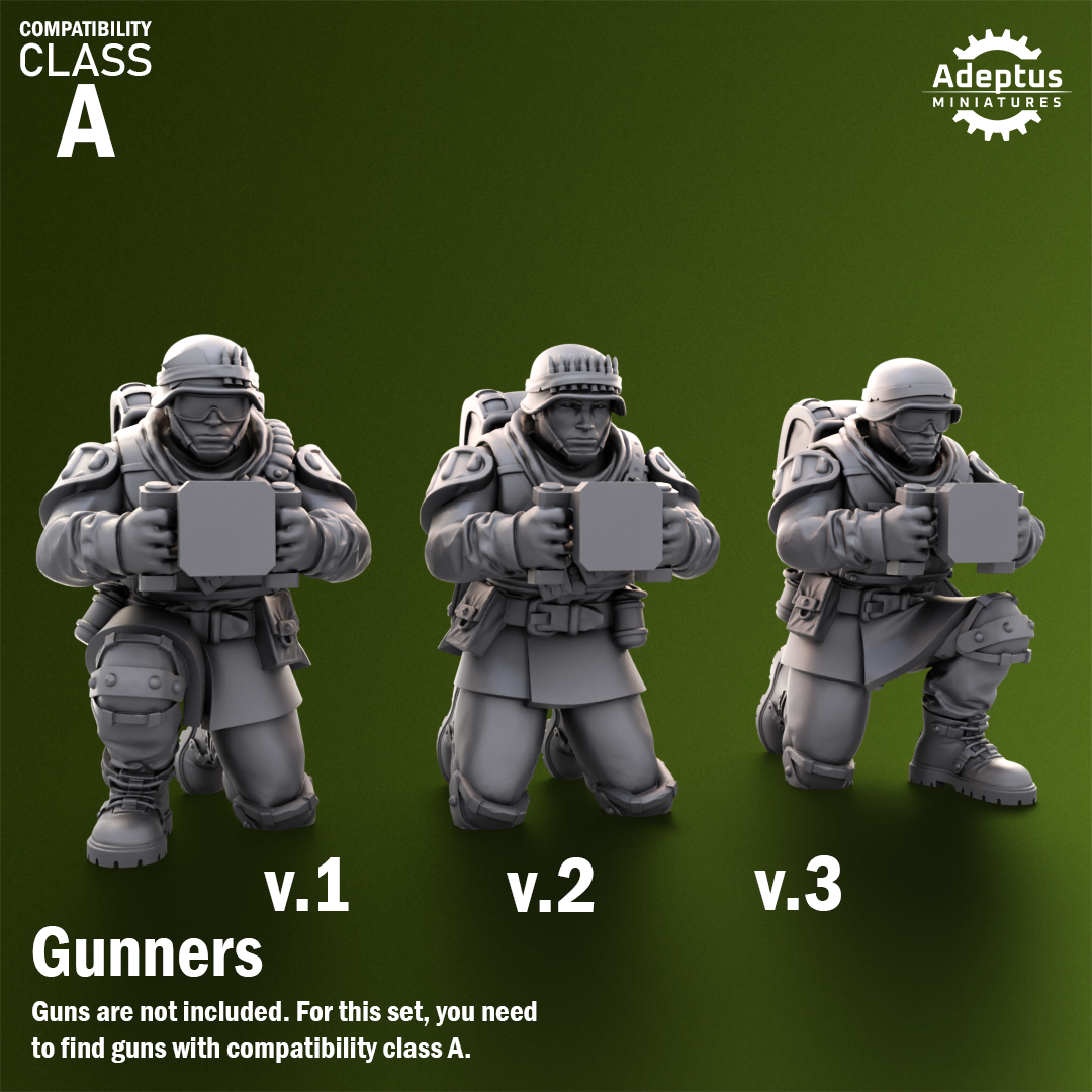 Shellcord Troopers -Heavy Weapons Squad (12-Unit Kit or Single Model) by Adeptus Miniatures