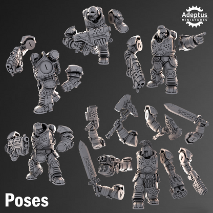 Steelwarden- Dwarves (5-Unit Kit or Single Model) by Adeptus Miniatures