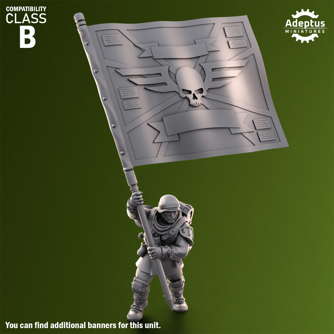 Shellcord Troopers-Command Squad- Imperial Force (4-Unit Kit or Single Model) by Adeptus Miniatures