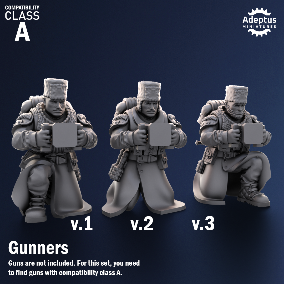 Coldreach Regiment- Heavy Weapons Squad (12-Unit Kit or Single Model) by Adeptus Miniatures