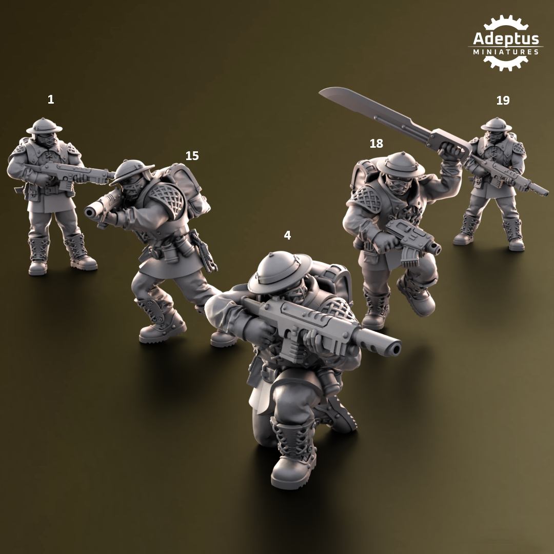 Sunclaw Regiment-Squad of the Imperial Force (20-Unit Kit) by Adeptus Miniatures