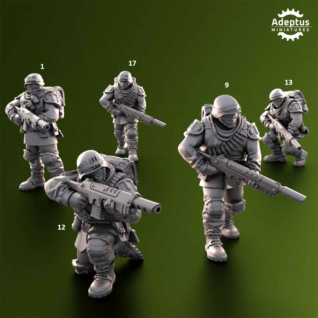 Shellcord Troopers-Squad of the Imperial Force (20-Unit Kit) by Adeptus Miniatures