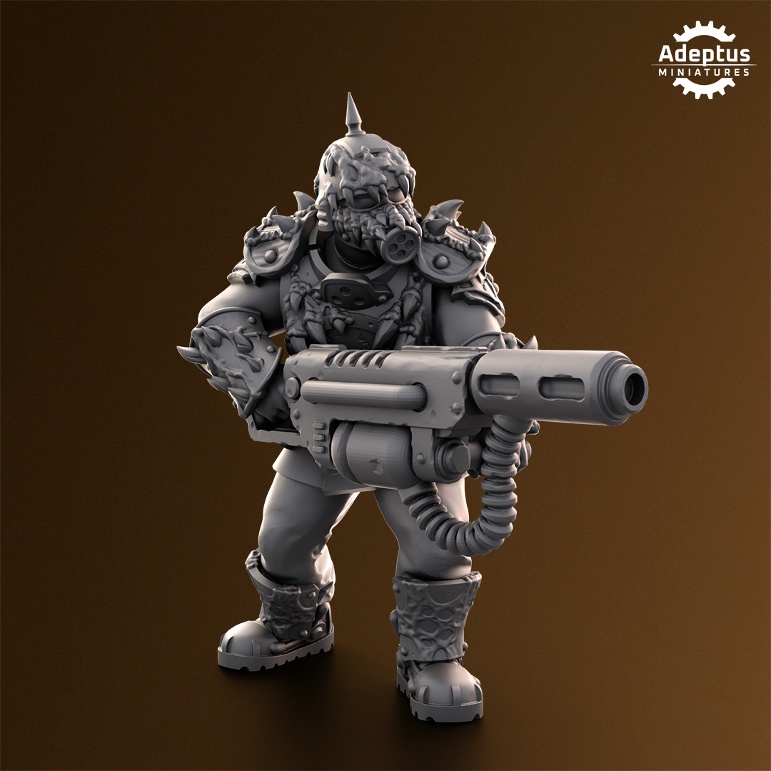 Sporeblight Regiment- Special Weapons Squad (4-Unit Kit or Single Model) by Adeptus Miniatures
