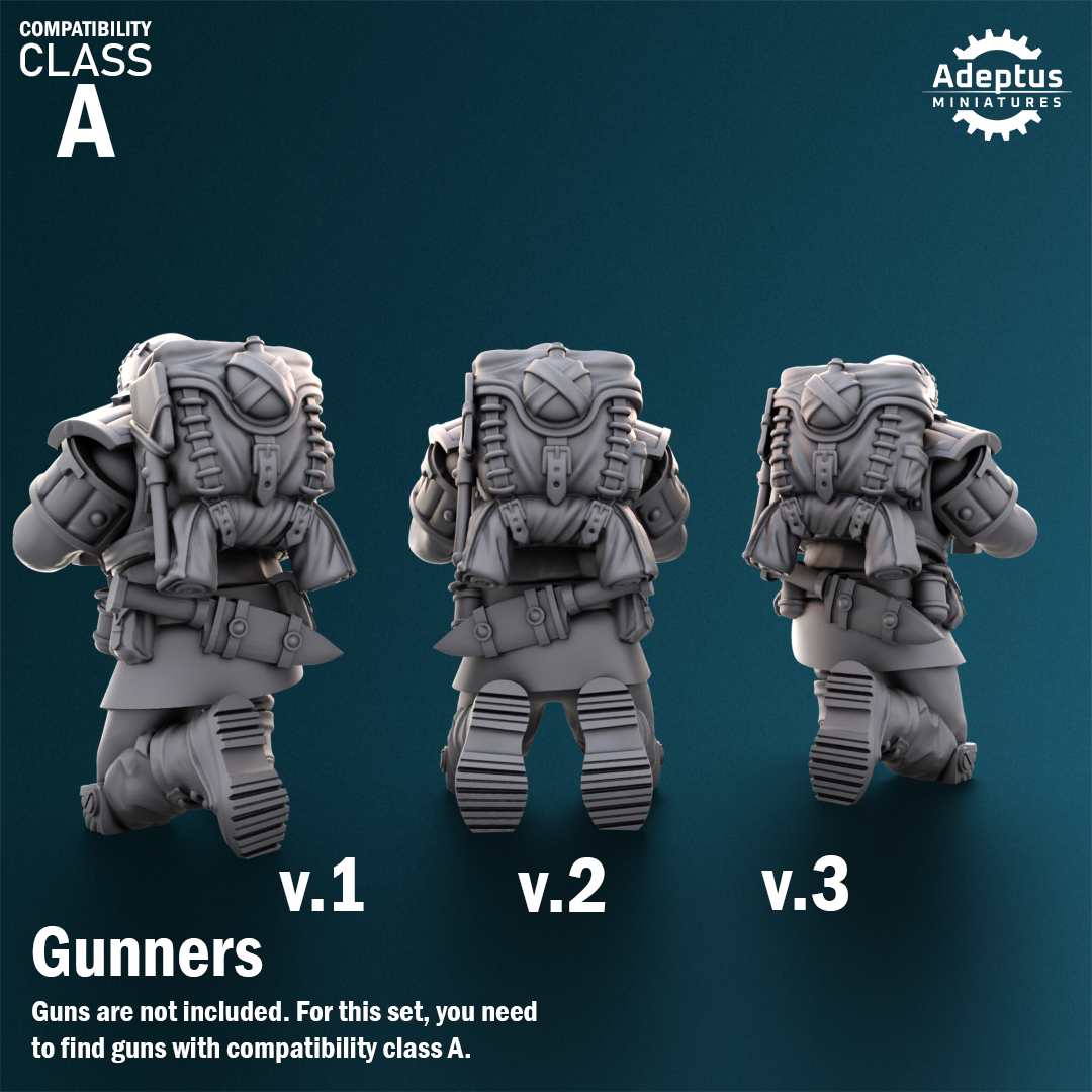 Winterline Forces -Heavy Weapons Squad (12-Unit Kit or Single Model) by Adeptus Miniatures