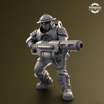 Sunclaw Regiment-Special Weapons Squad (4-Unit Kit or Single Model) by Adeptus Miniatures