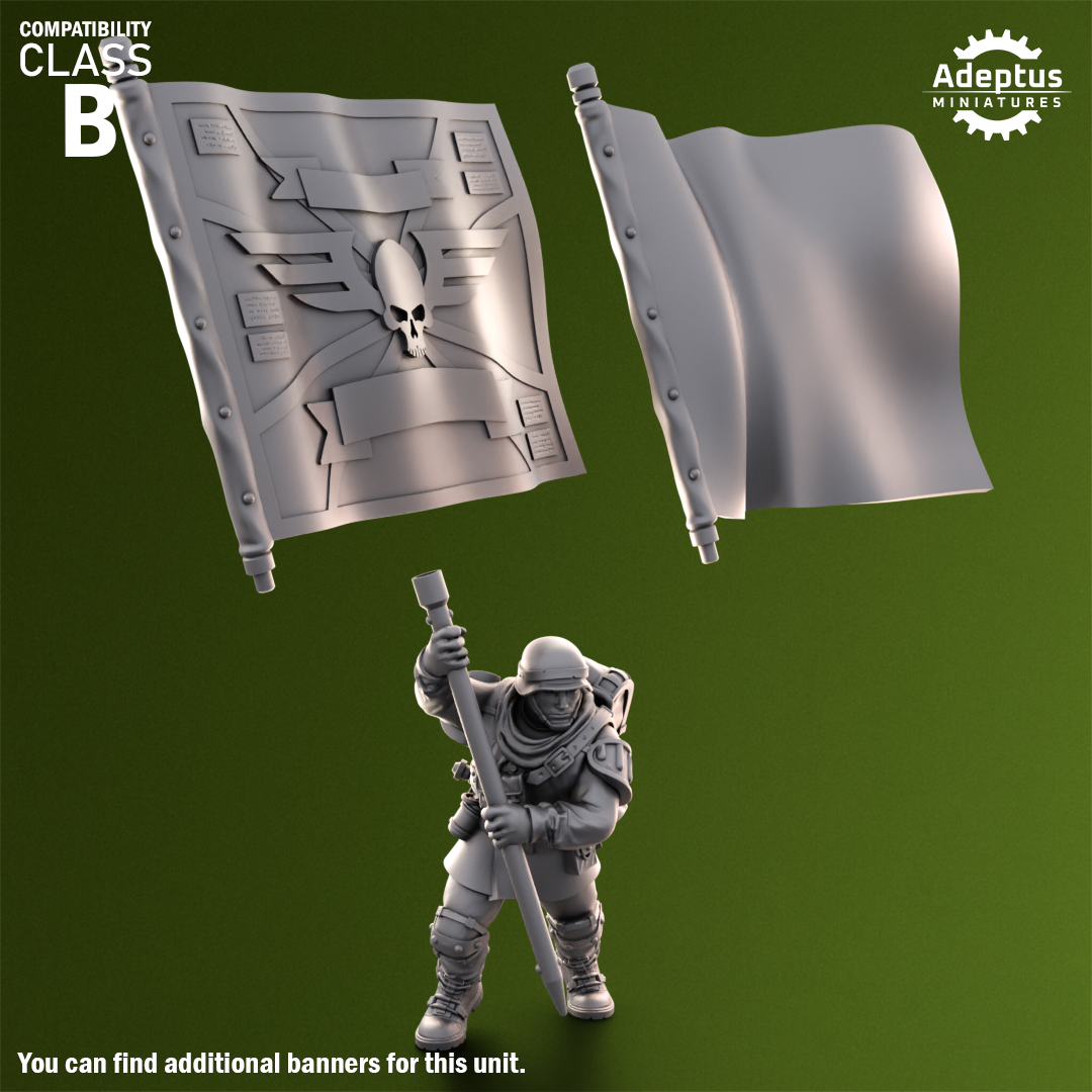 Shellcord Troopers-Command Squad- Imperial Force (4-Unit Kit or Single Model) by Adeptus Miniatures