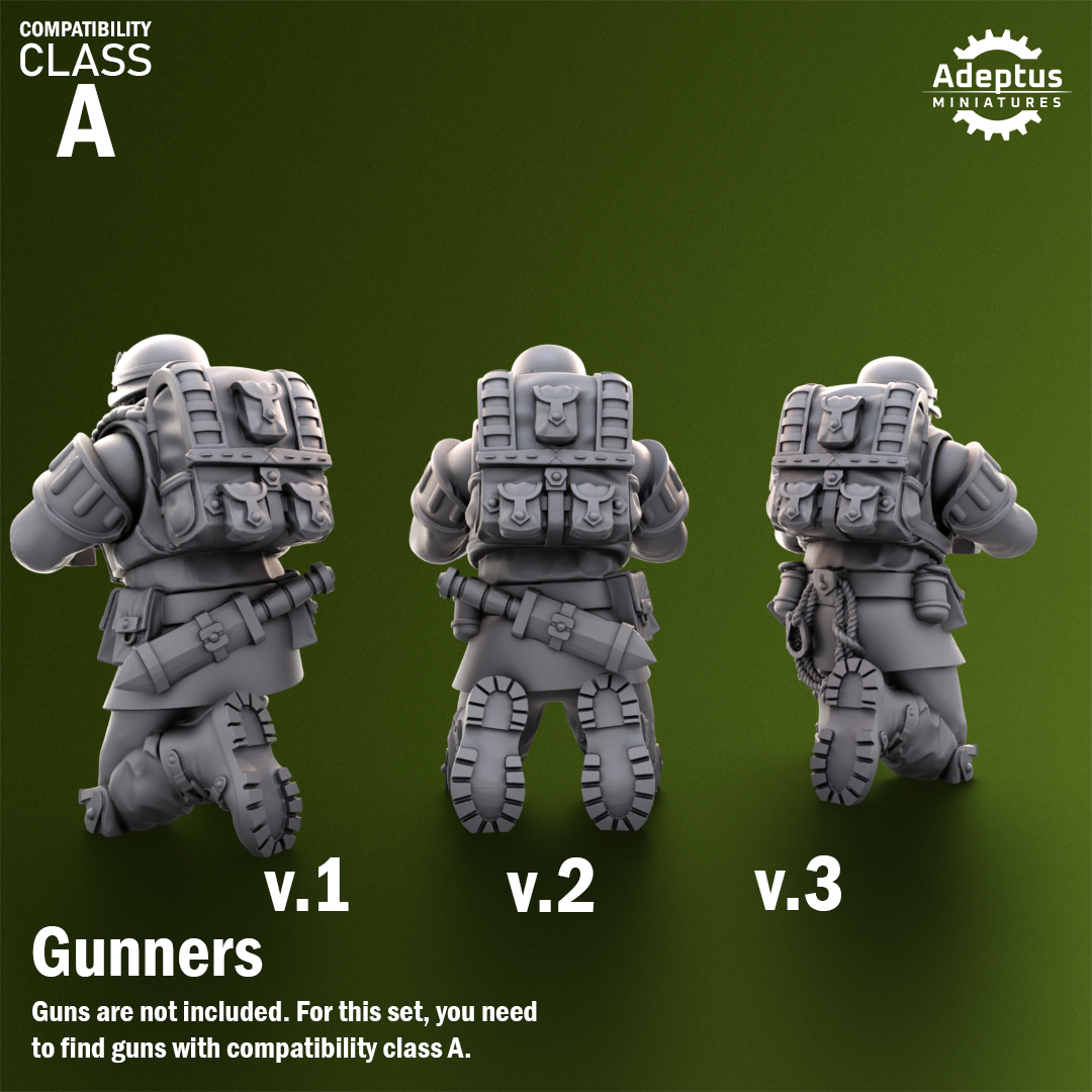 Shellcord Troopers -Heavy Weapons Squad (12-Unit Kit or Single Model) by Adeptus Miniatures