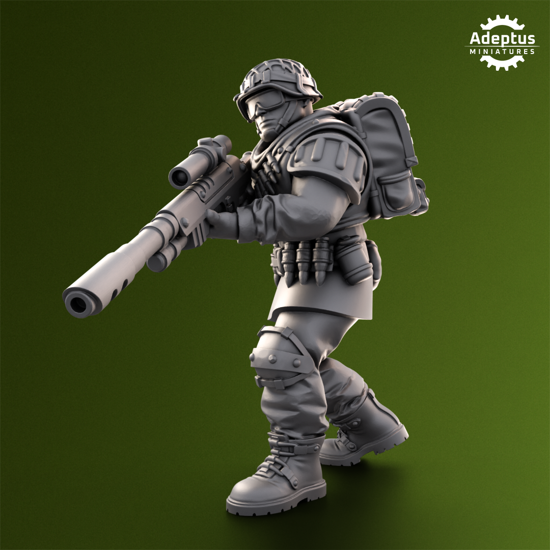 Shellcord Troopers-Sniper Squad- Imperial Force (3-Unit Kit or Single Model) by Adeptus Miniatures
