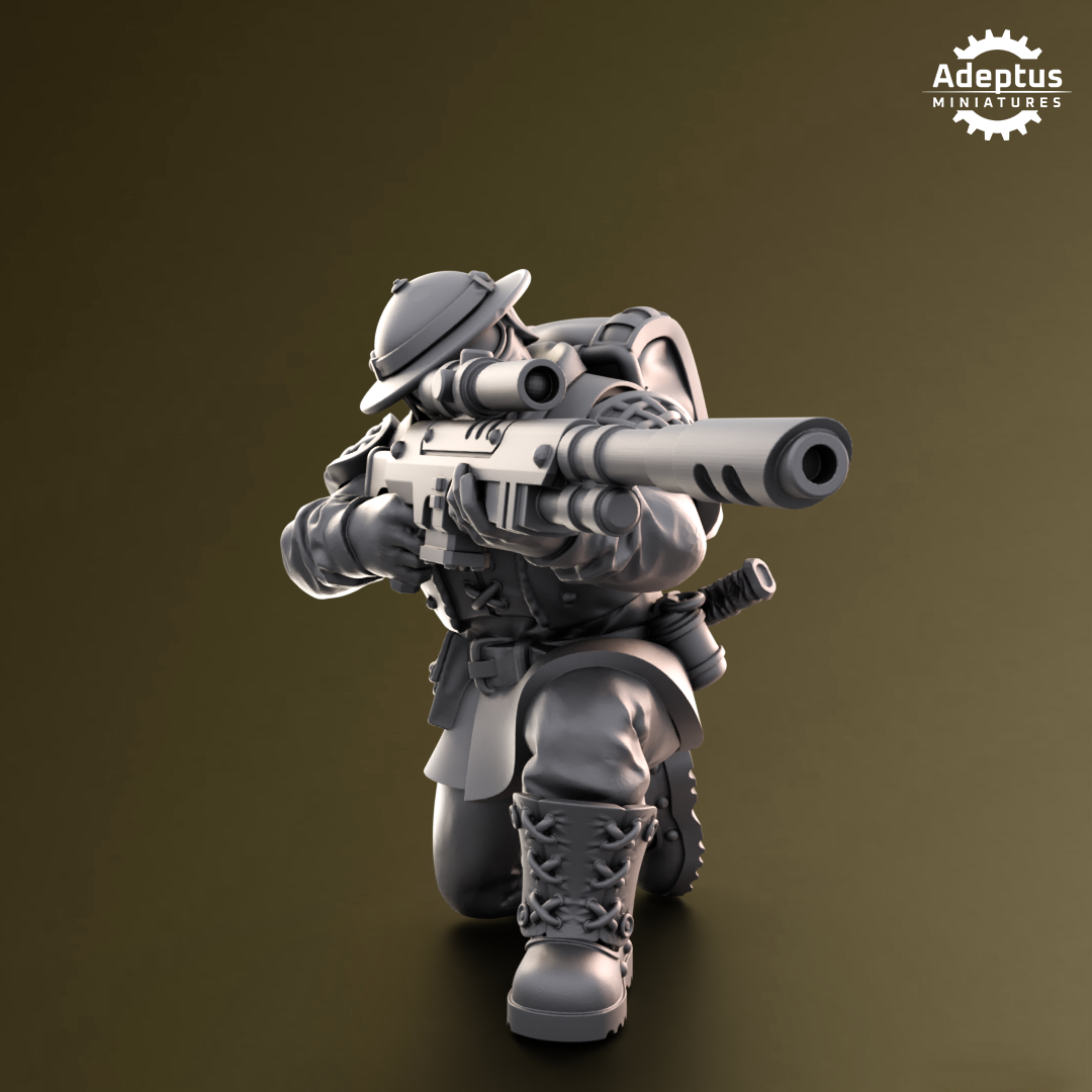 Sunclaw Regiment-Sniper Squad- Imperial Force (3-Unit Kit or Single Model) by Adeptus Miniatures