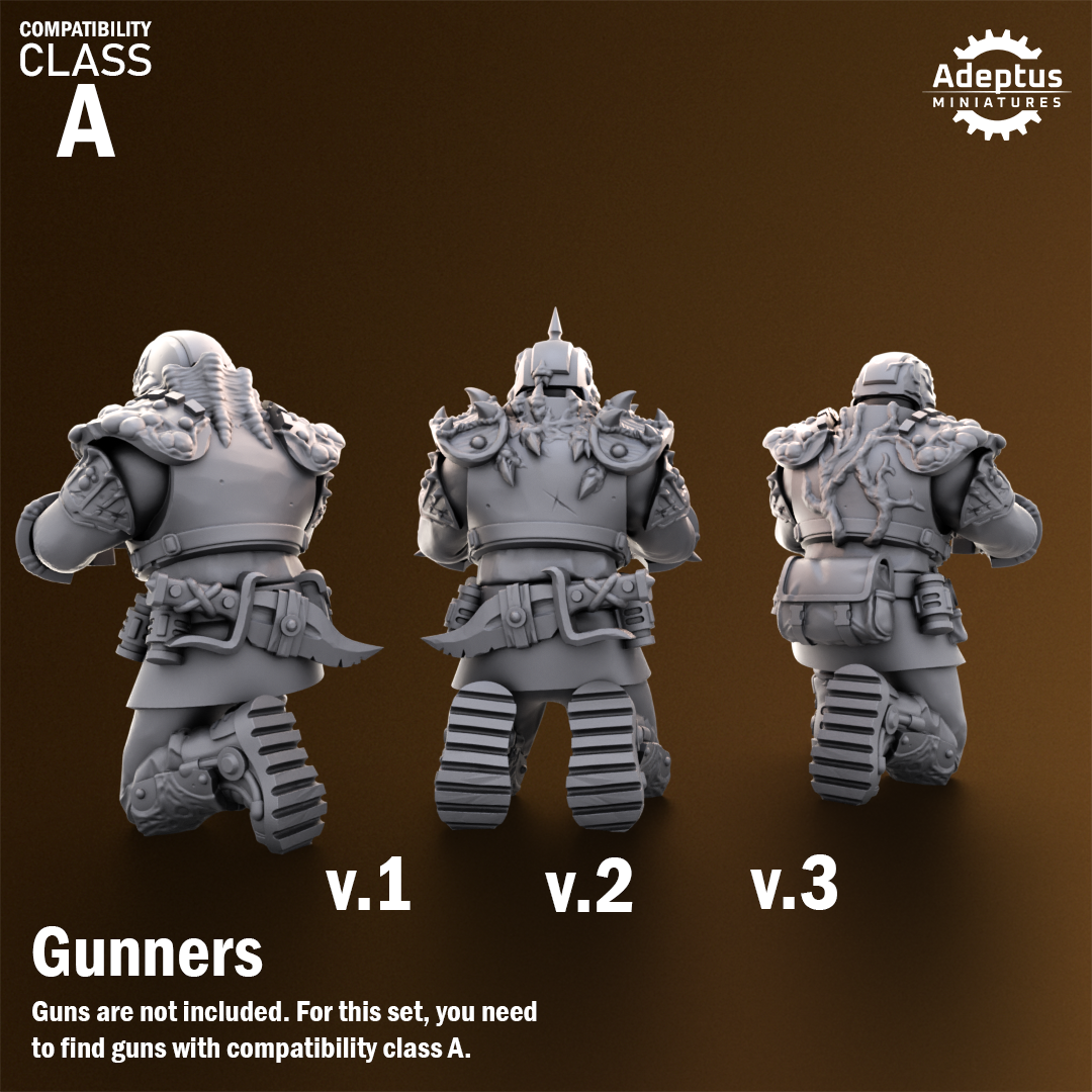 Sporeblight Regiment-Heavy Weapons Team (12-Unit Kit or Single Model) by Adeptus Miniatures