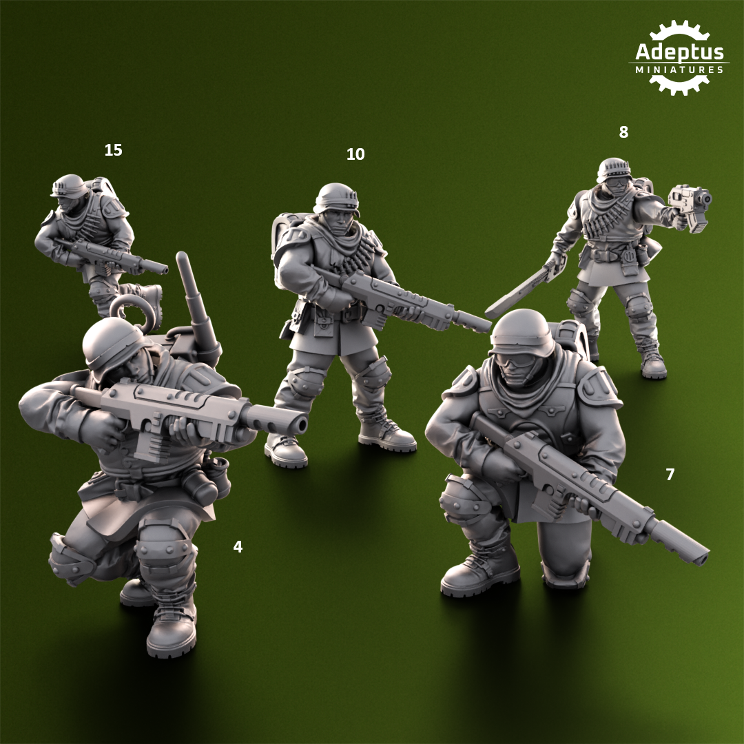 Shellcord Troopers-Squad of the Imperial Force (20-Unit Kit) by Adeptus Miniatures