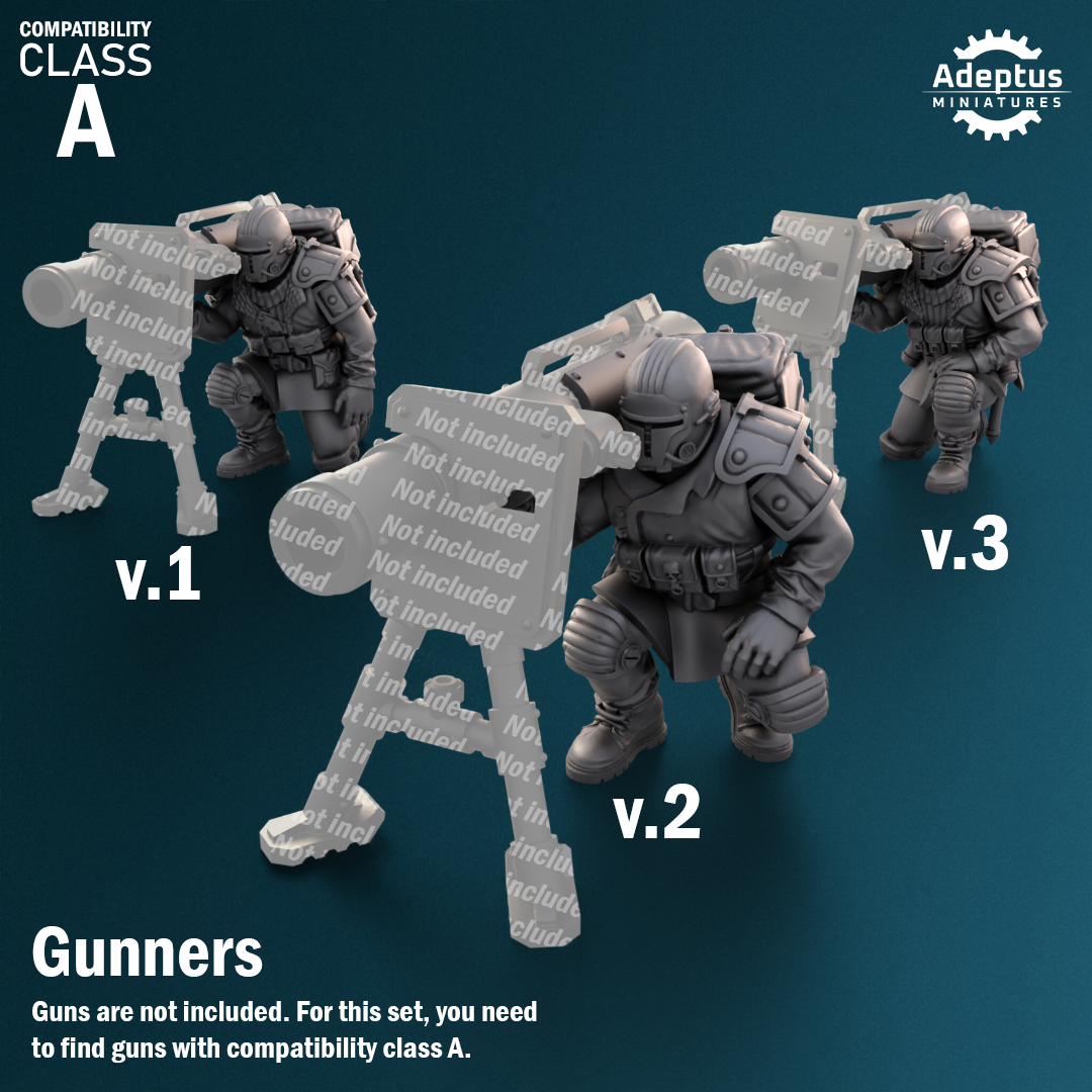 Winterline Forces -Heavy Weapons Squad (12-Unit Kit or Single Model) by Adeptus Miniatures