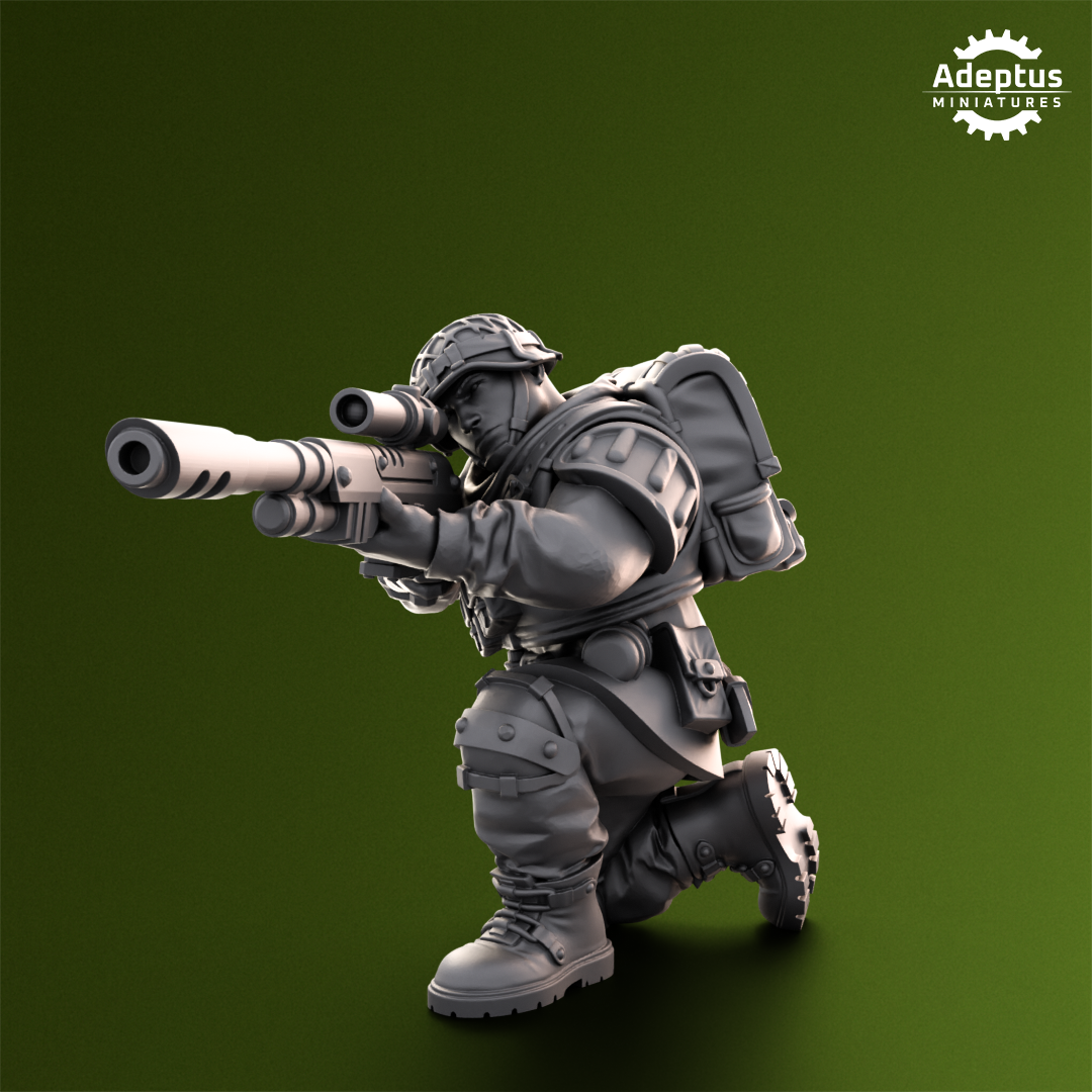 Shellcord Troopers-Sniper Squad- Imperial Force (3-Unit Kit or Single Model) by Adeptus Miniatures