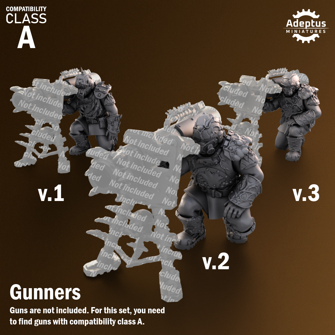 Sporeblight Regiment-Heavy Weapons Team (12-Unit Kit or Single Model) by Adeptus Miniatures