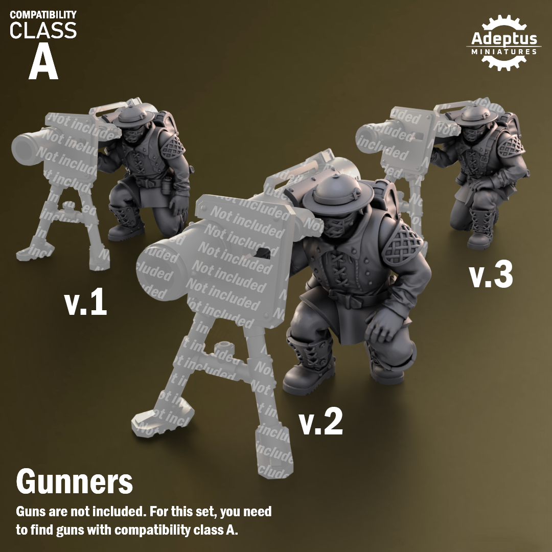 Sunclaw Regiment-Heavy Weapons Squad (12-Unit Kit or Single Model) by Adeptus Miniatures