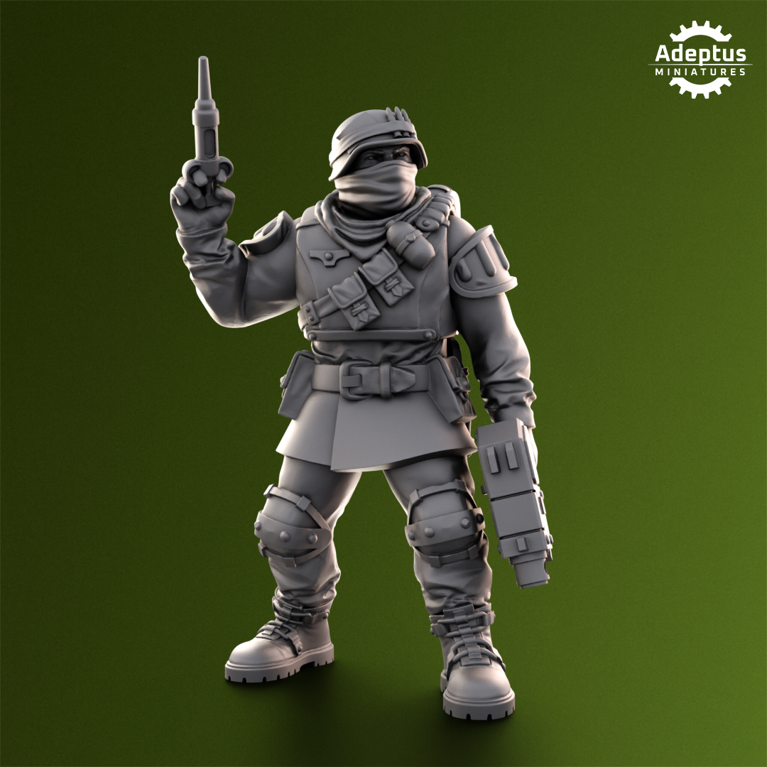Shellcord Troopers-Command Squad- Imperial Force (4-Unit Kit or Single Model) by Adeptus Miniatures