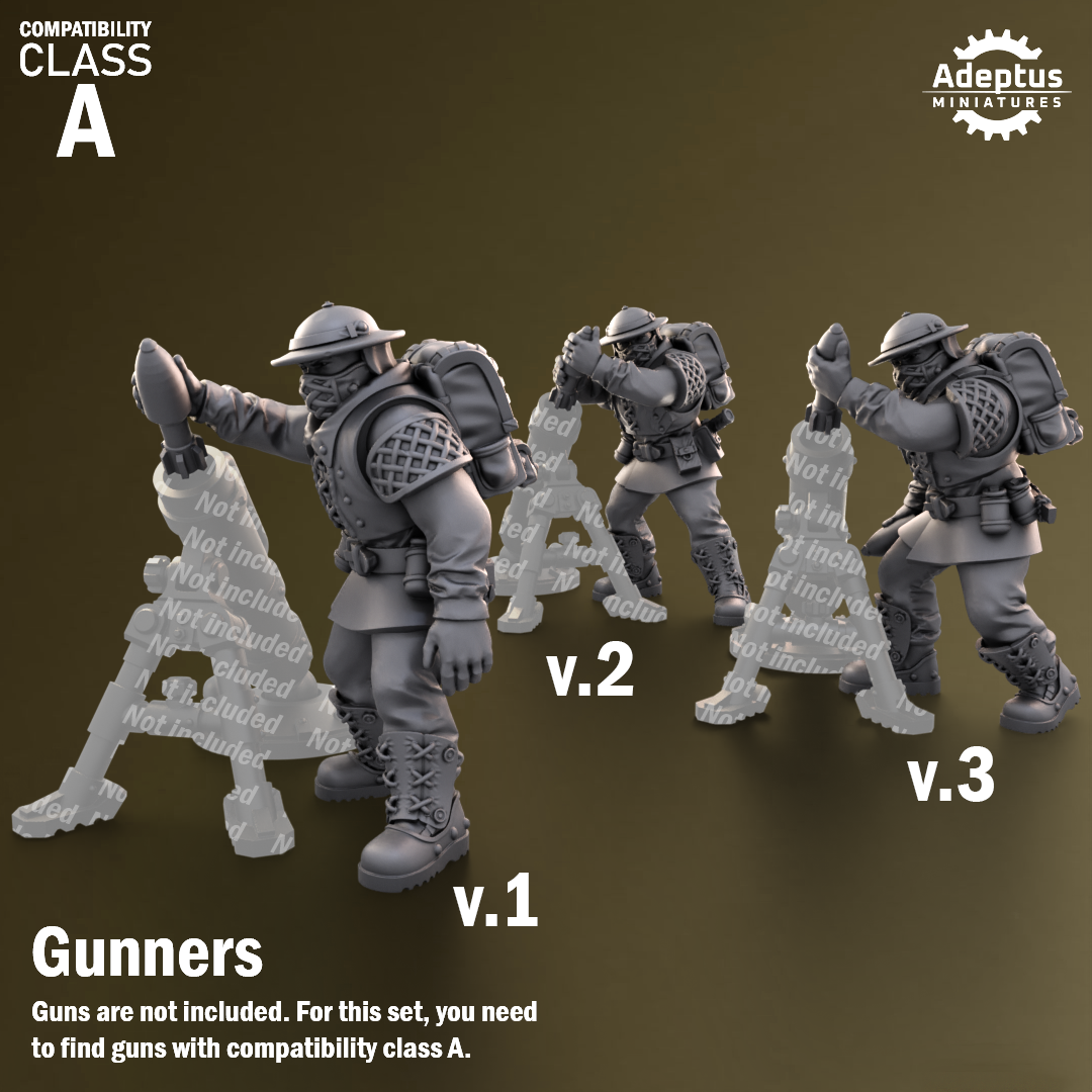 Sunclaw Regiment-Heavy Weapons Squad (12-Unit Kit or Single Model) by Adeptus Miniatures