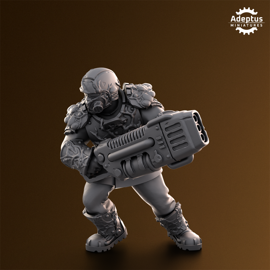 Sporeblight Regiment- Special Weapons Squad (4-Unit Kit or Single Model) by Adeptus Miniatures