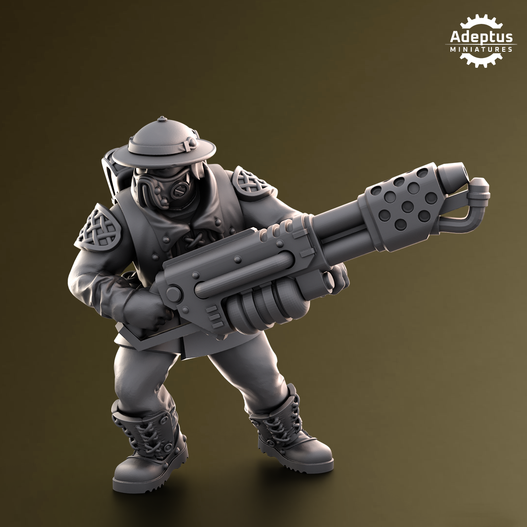 Sunclaw Regiment-Special Weapons Squad (4-Unit Kit or Single Model) by Adeptus Miniatures