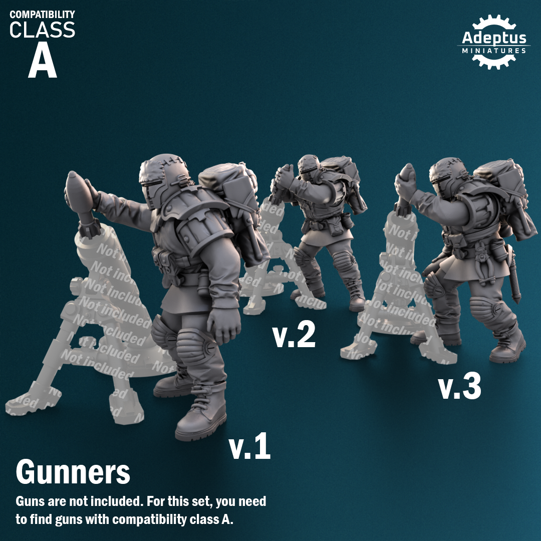 Winterline Forces -Heavy Weapons Squad (12-Unit Kit or Single Model) by Adeptus Miniatures