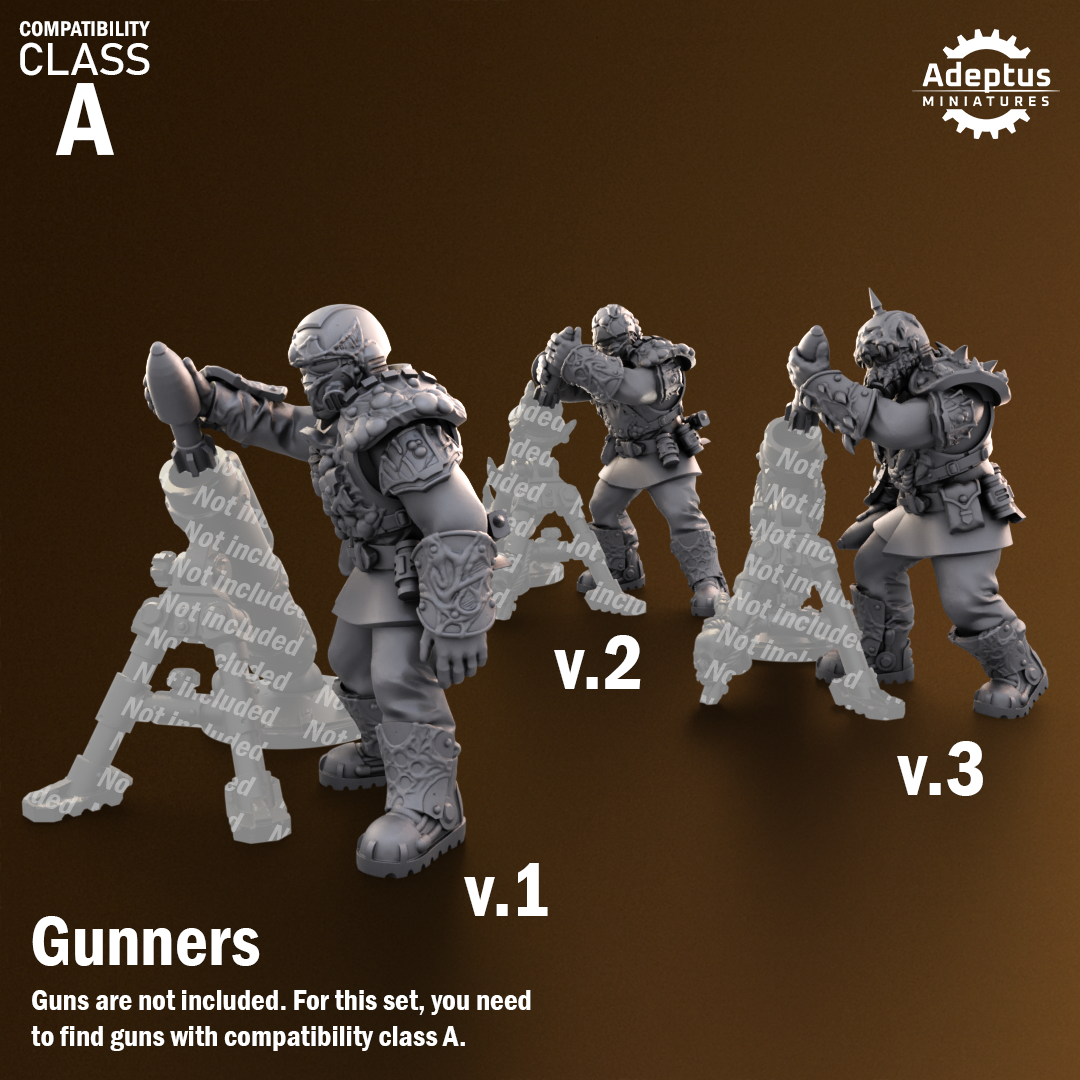 Sporeblight Regiment-Heavy Weapons Team (12-Unit Kit or Single Model) by Adeptus Miniatures