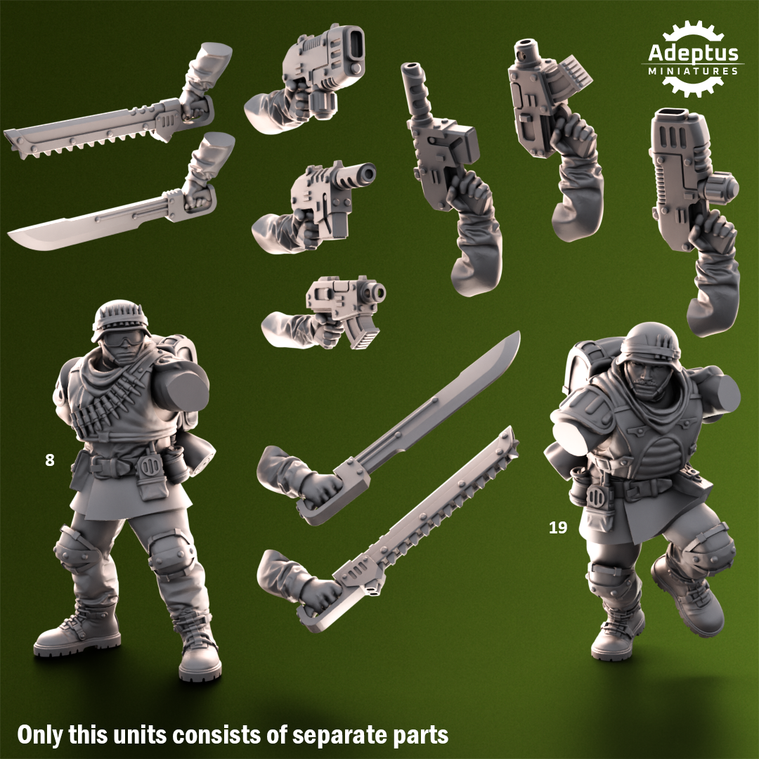 Shellcord Troopers-Squad of the Imperial Force (20-Unit Kit) by Adeptus Miniatures