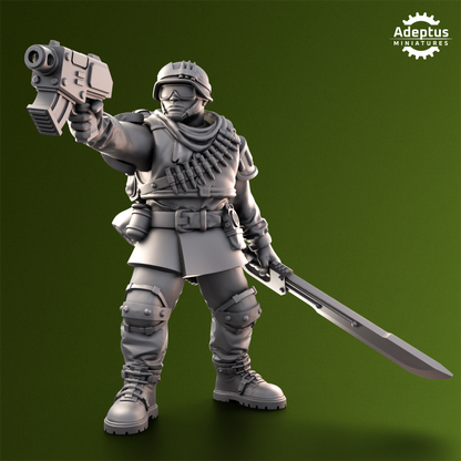 Shellcord Troopers-Command Squad- Imperial Force (4-Unit Kit or Single Model) by Adeptus Miniatures
