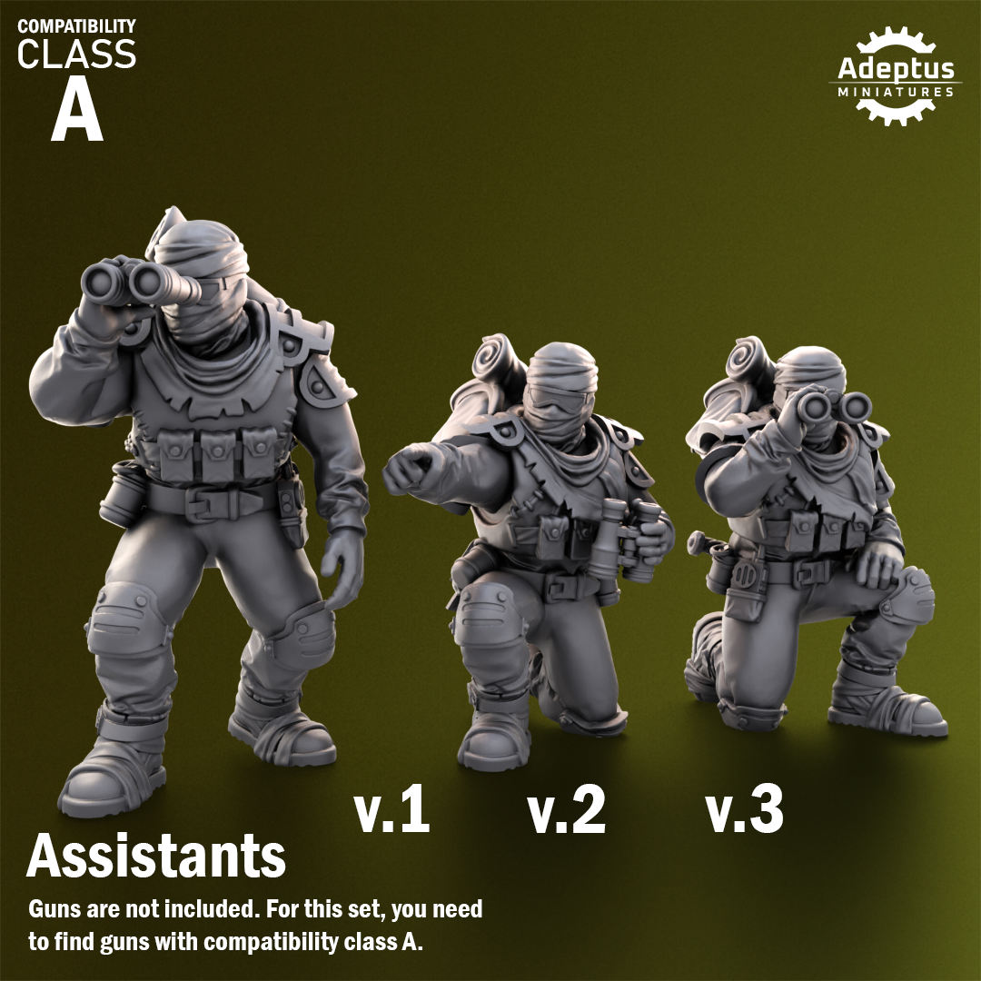 Red Dune Regiment-Heavy Weapons Squad (12-Unit Kit or Single Model) by Adeptus Miniatures