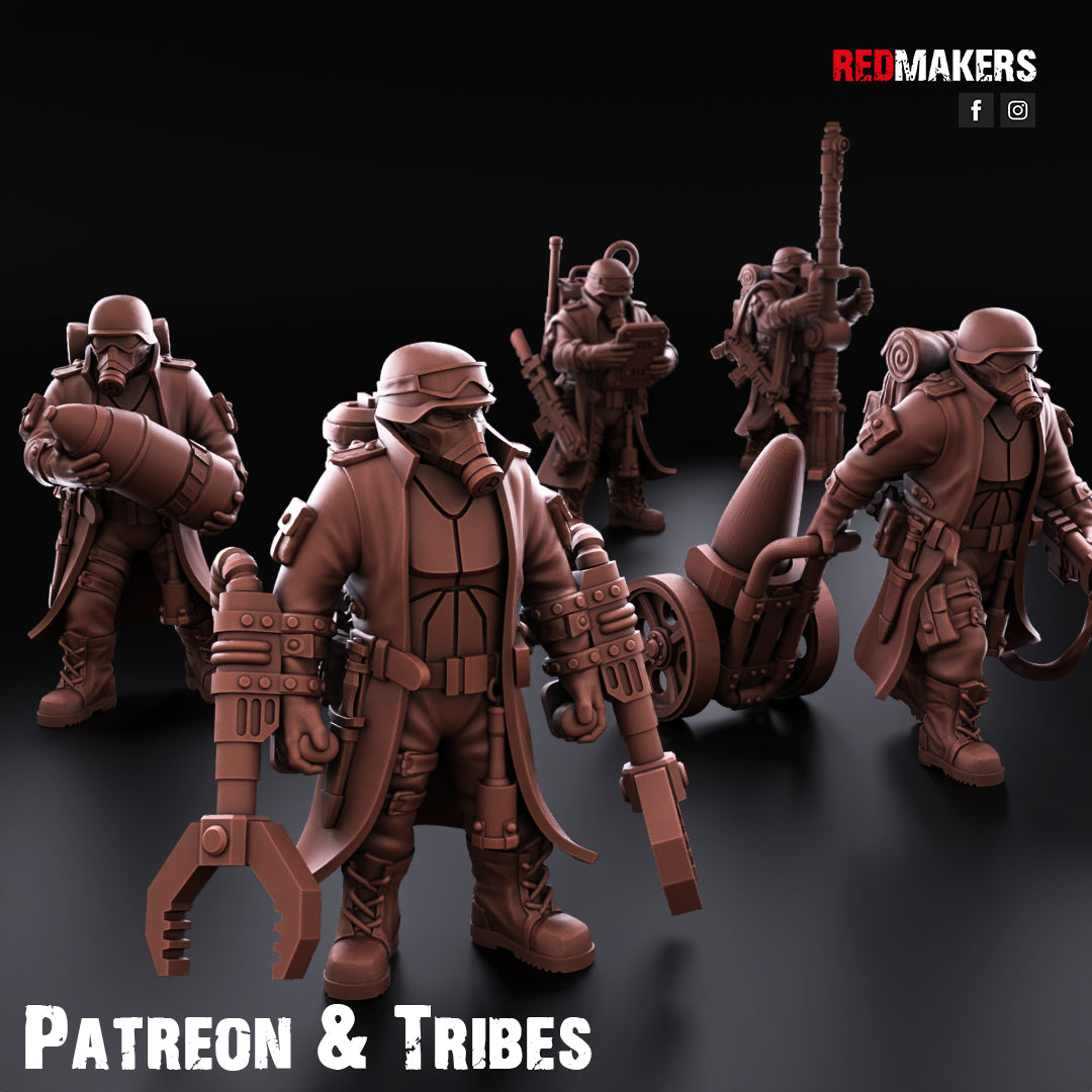 Steel Guard-Artillery Crew (5-Unit Kit or Single Model) by RedMakers