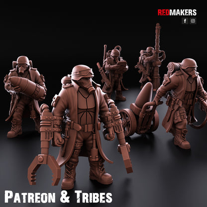 Steel Guard-Artillery Crew (5-Unit Kit or Single Model) by RedMakers