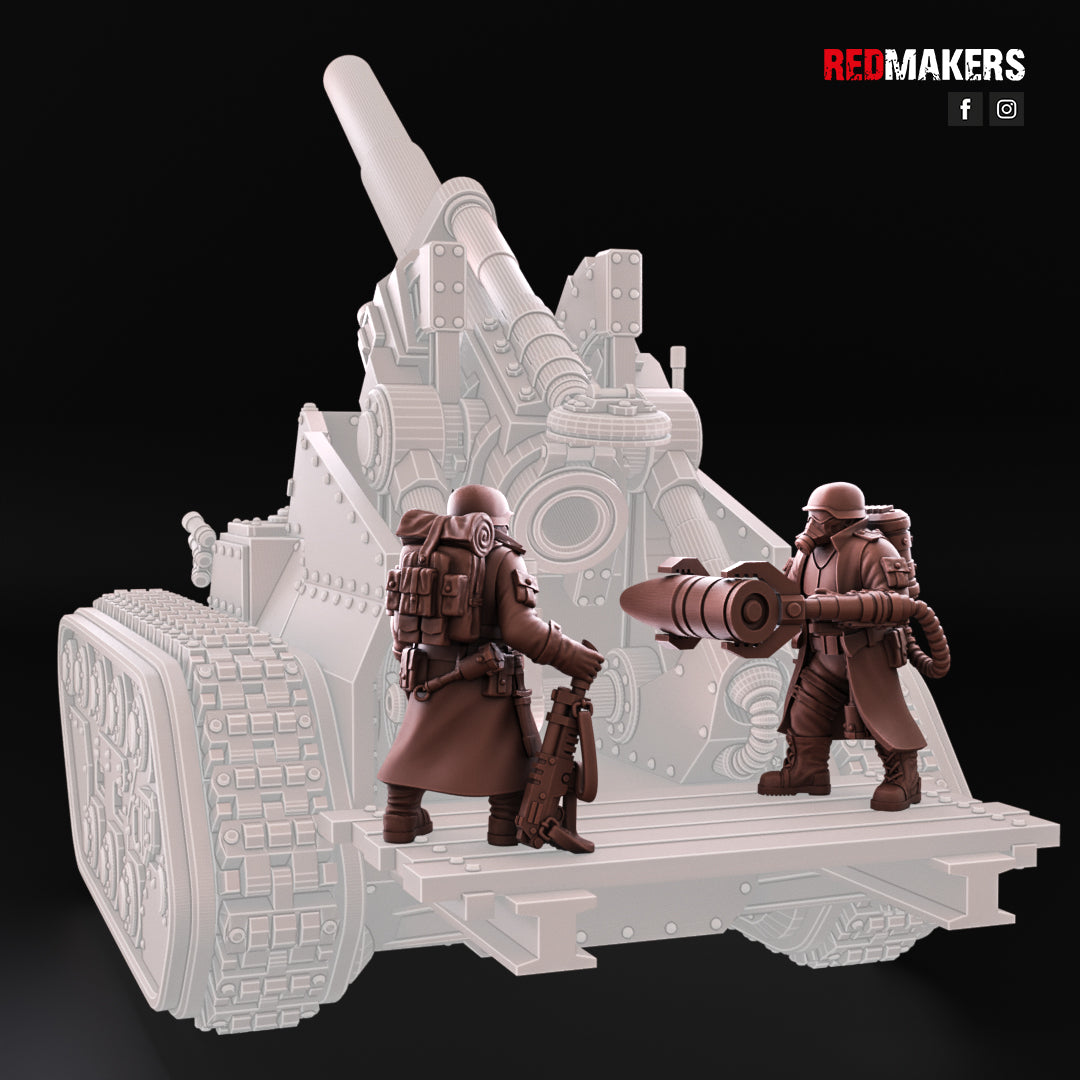 Steel Guard-Artillery Crew (5-Unit Kit or Single Model) by RedMakers
