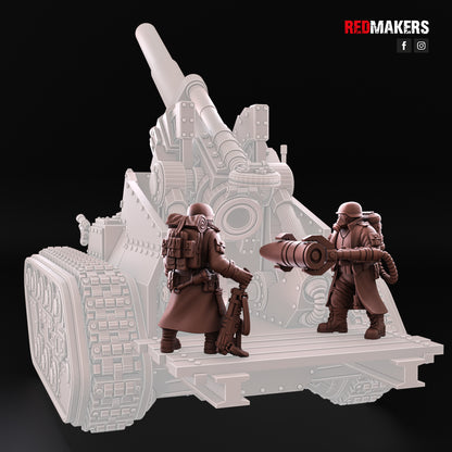 Steel Guard-Artillery Crew (5-Unit Kit or Single Model) by RedMakers