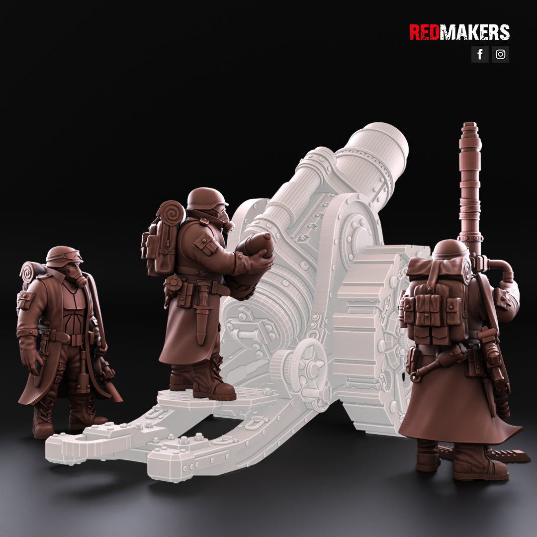 Steel Guard-Artillery Crew (5-Unit Kit or Single Model) by RedMakers