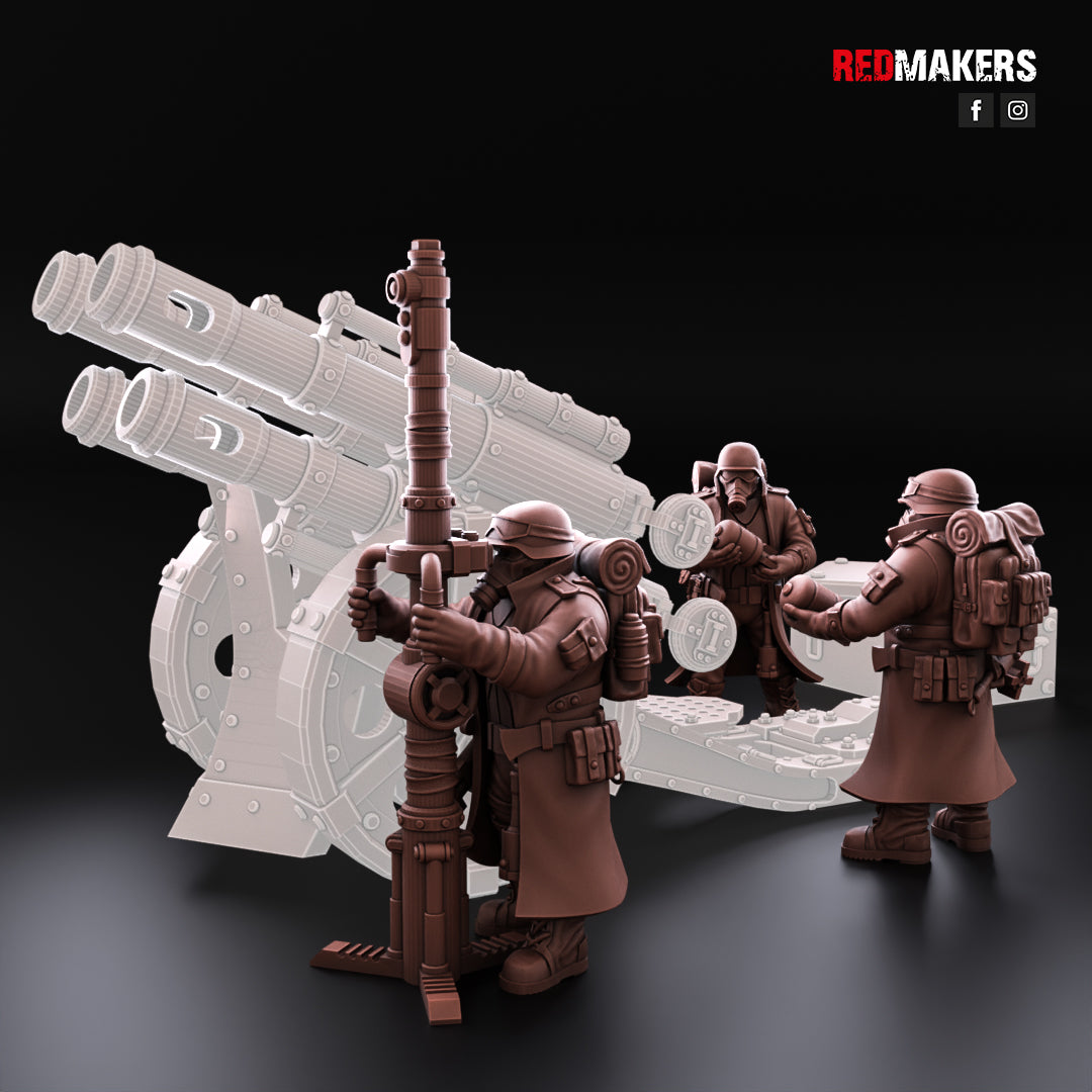 Steel Guard-Artillery Crew (5-Unit Kit or Single Model) by RedMakers